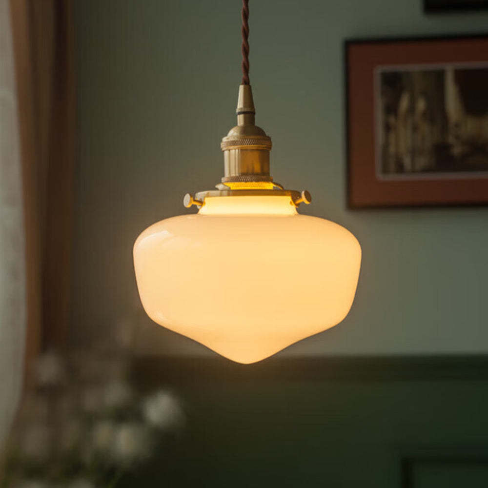 Retro Brass Lantern Pendant Light