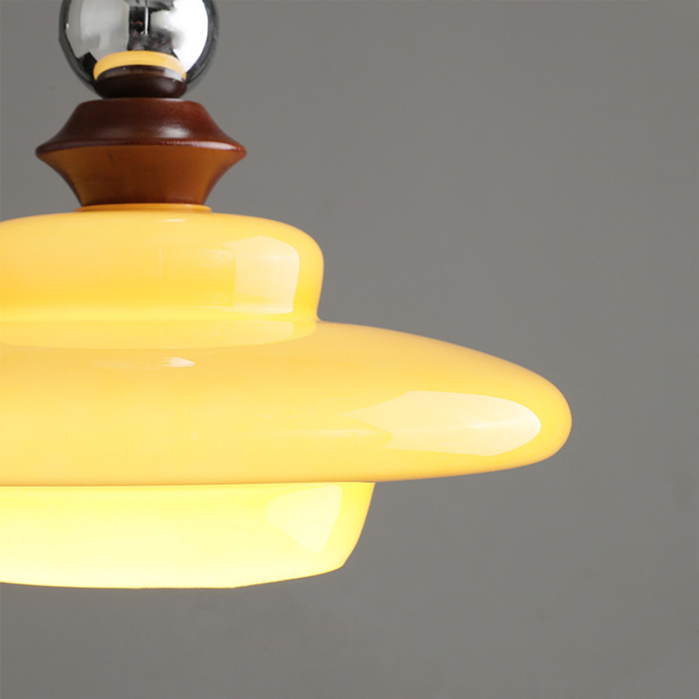Medieval Beige Glass Dining Pendant