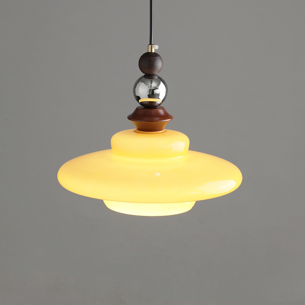 Medieval Beige Glass Dining Pendant