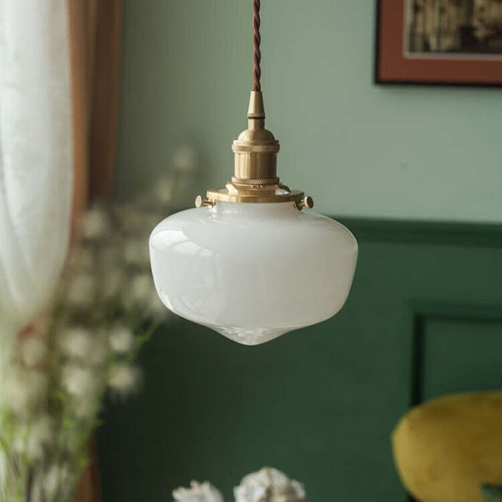 Retro Brass Lantern Pendant Light