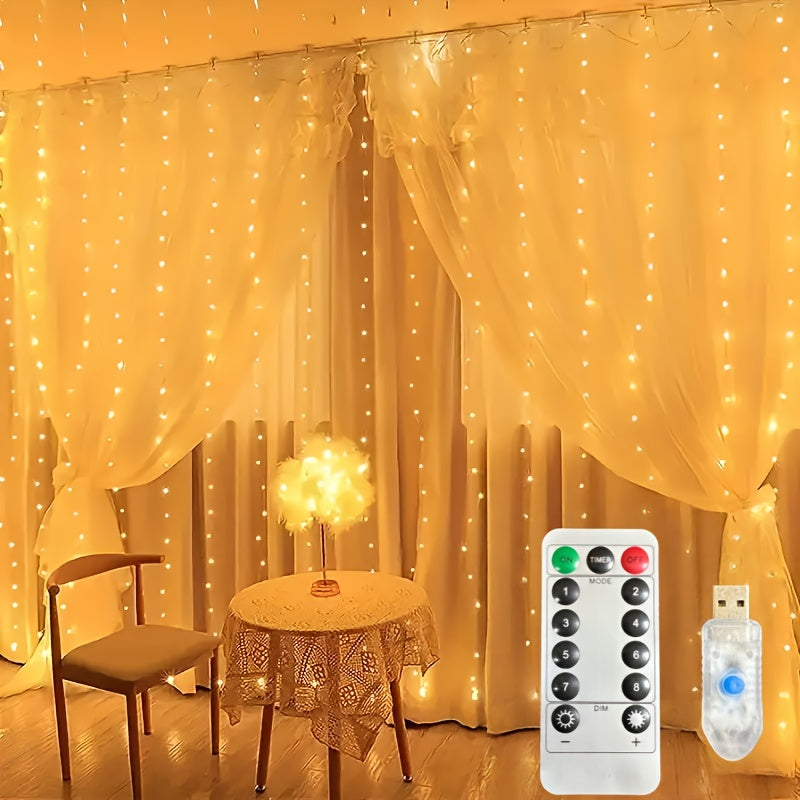 Fairy Light Window Curtain