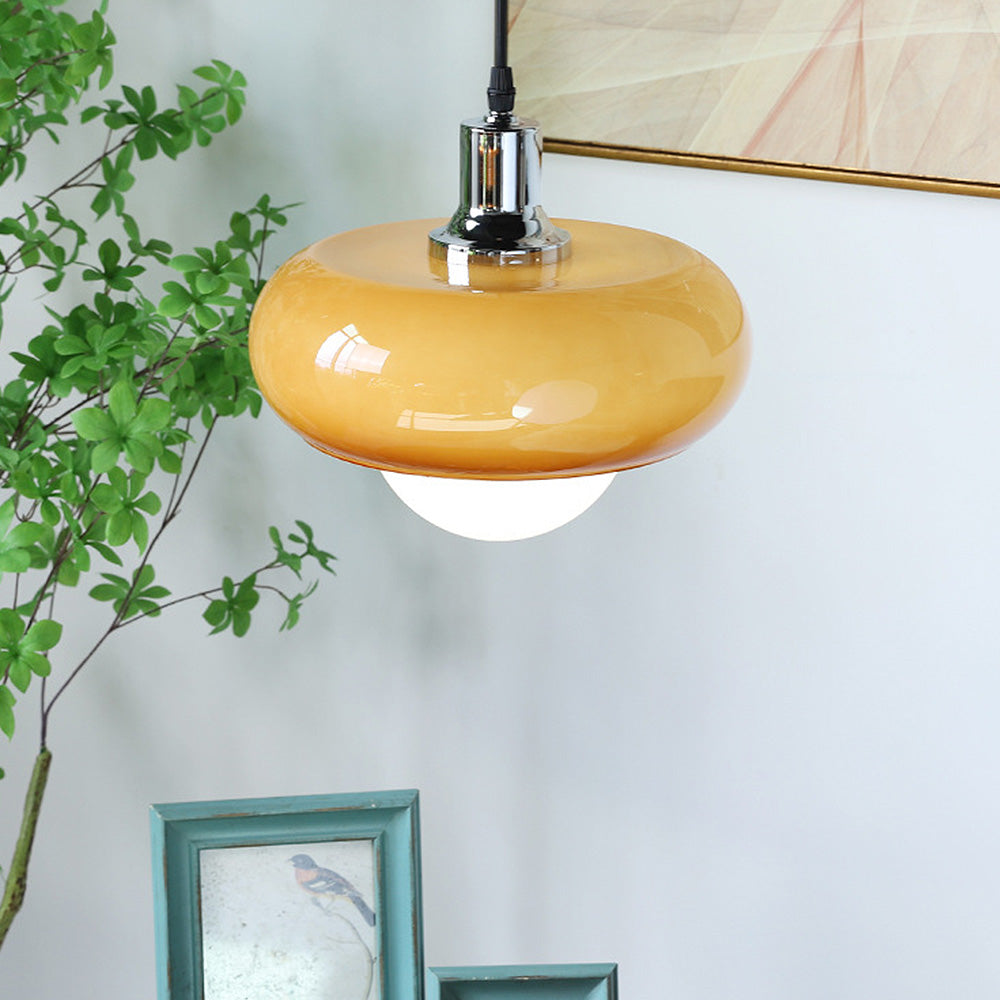 Bauhaus Coffee Glass Pendant Light