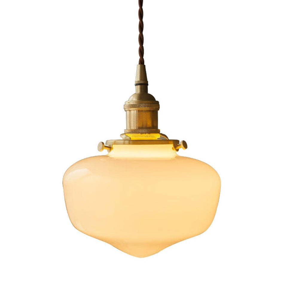 Retro Brass Lantern Pendant Light