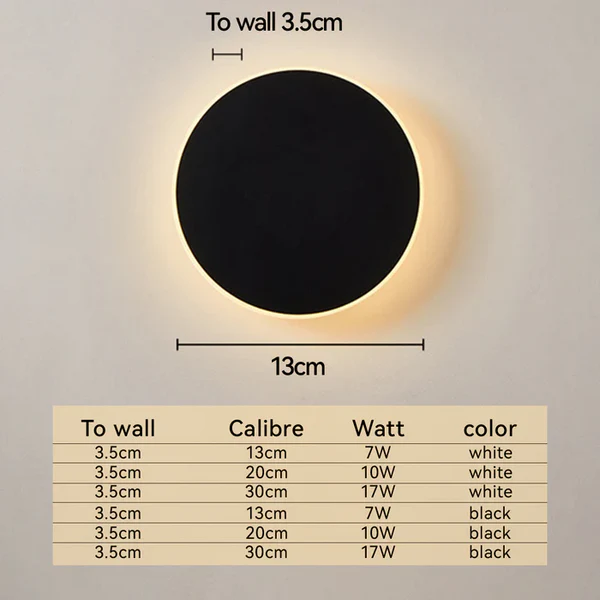 Minimalist Round Metal Outdoor Wall Light