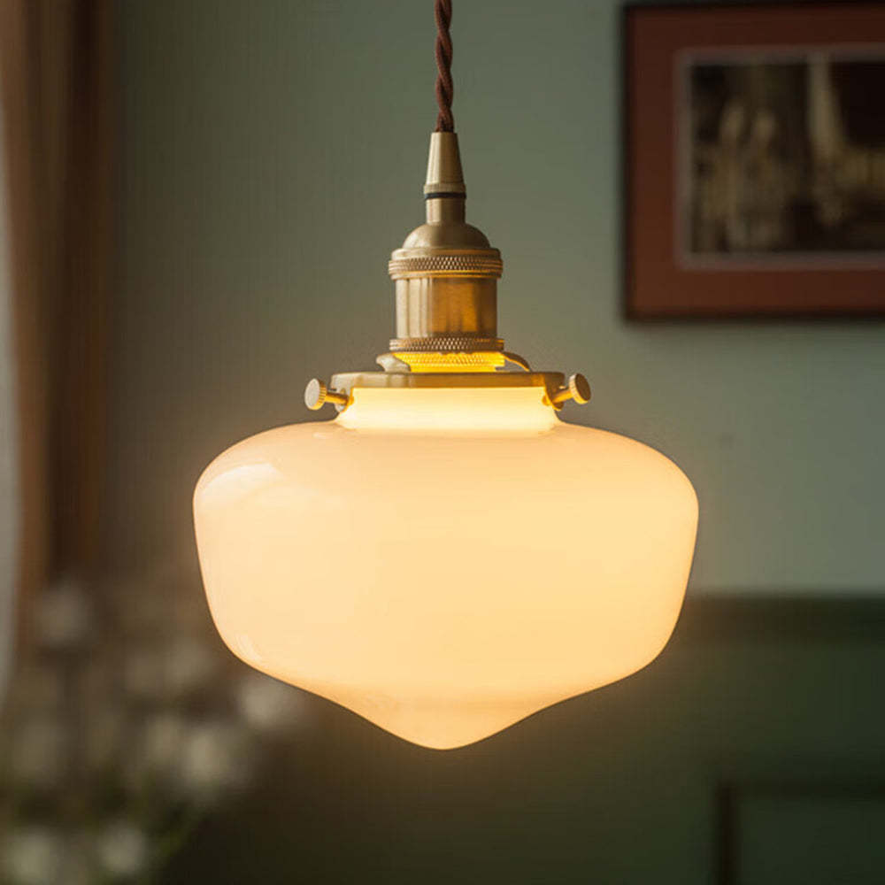 Retro Brass Lantern Pendant Light