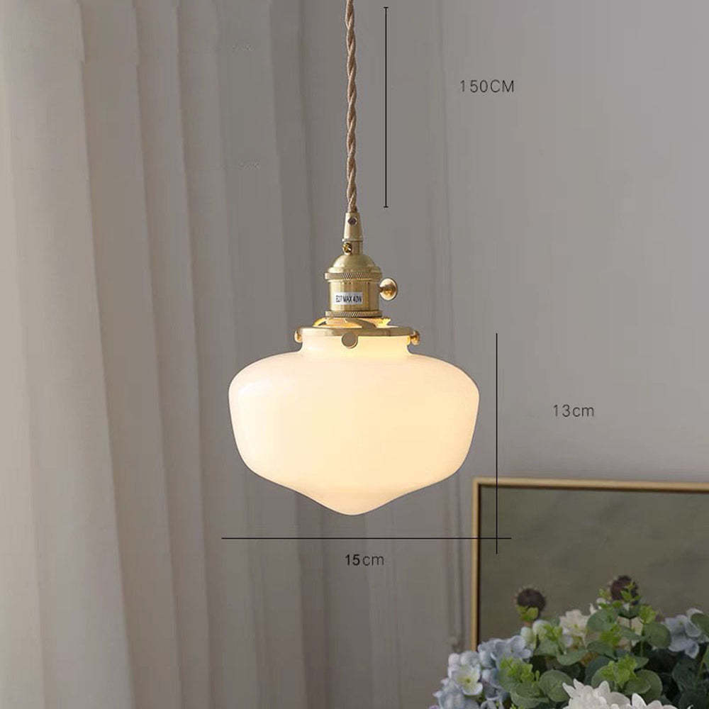 Retro Brass Lantern Pendant Light