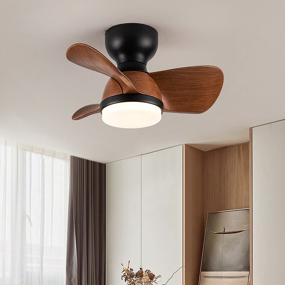 Wooden Ceiling Fan with LED Light