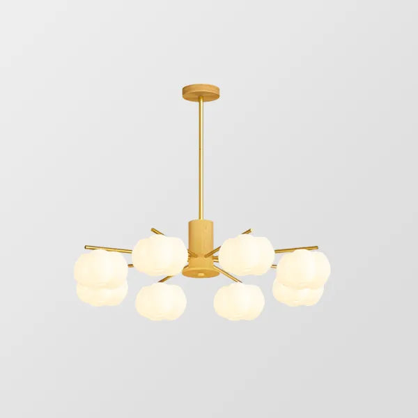 Wooden Cotton Ball Chandelier