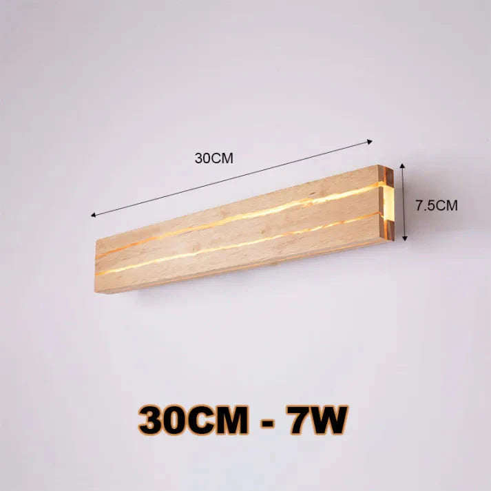 Modern Cracked Wood Wall Light