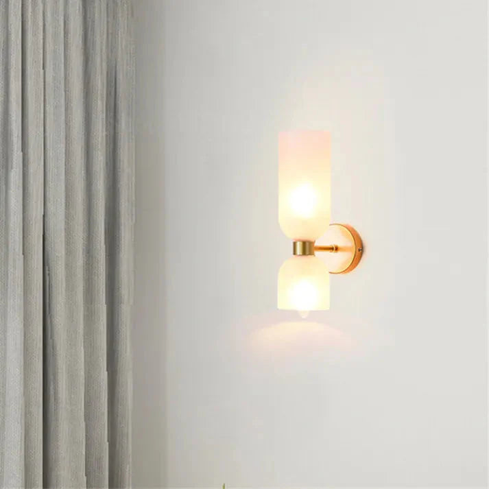 Double Head Glass LED Wall Sconce