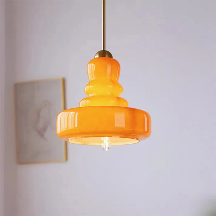 Bauhaus Pumpkin Glass Pendant Light