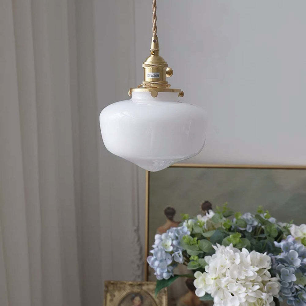 Retro Brass Lantern Pendant Light
