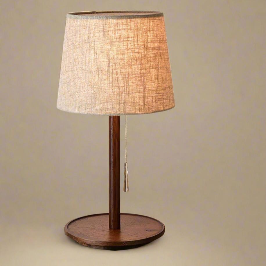 Gentle Glow Walnut Lamp