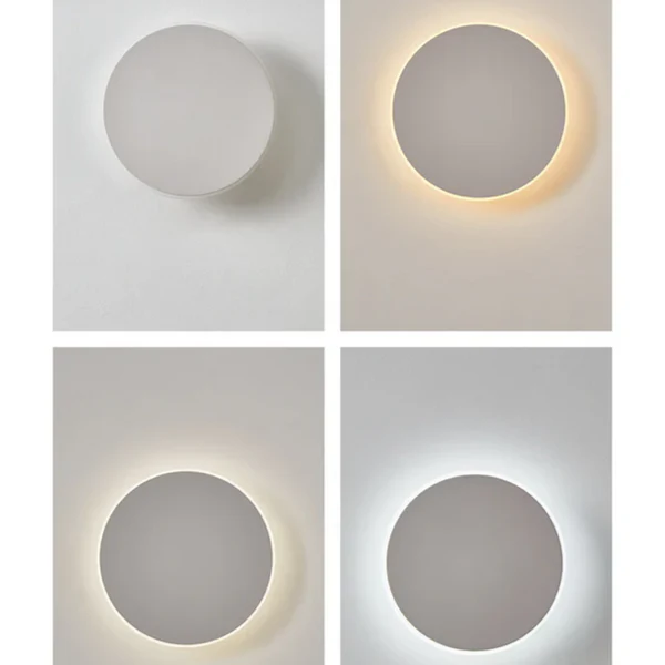Minimalist Round Metal Outdoor Wall Light