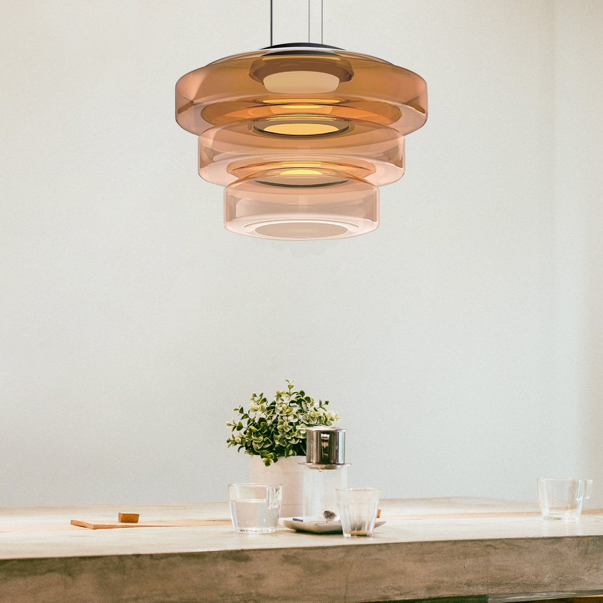 Bauhaus Style Glass Pendant Lights