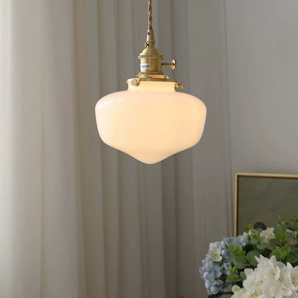 Retro Brass Lantern Pendant Light