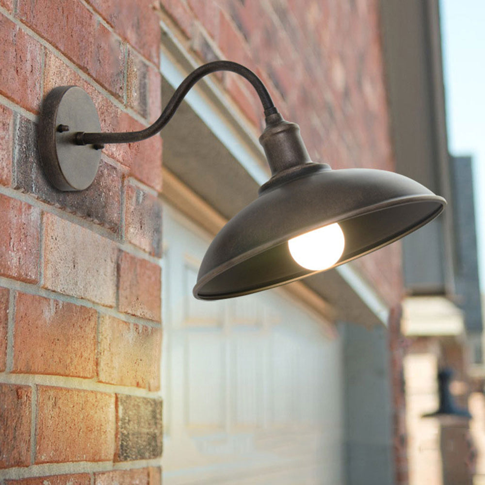Alessio Antique Brass Outdoor Wall Light