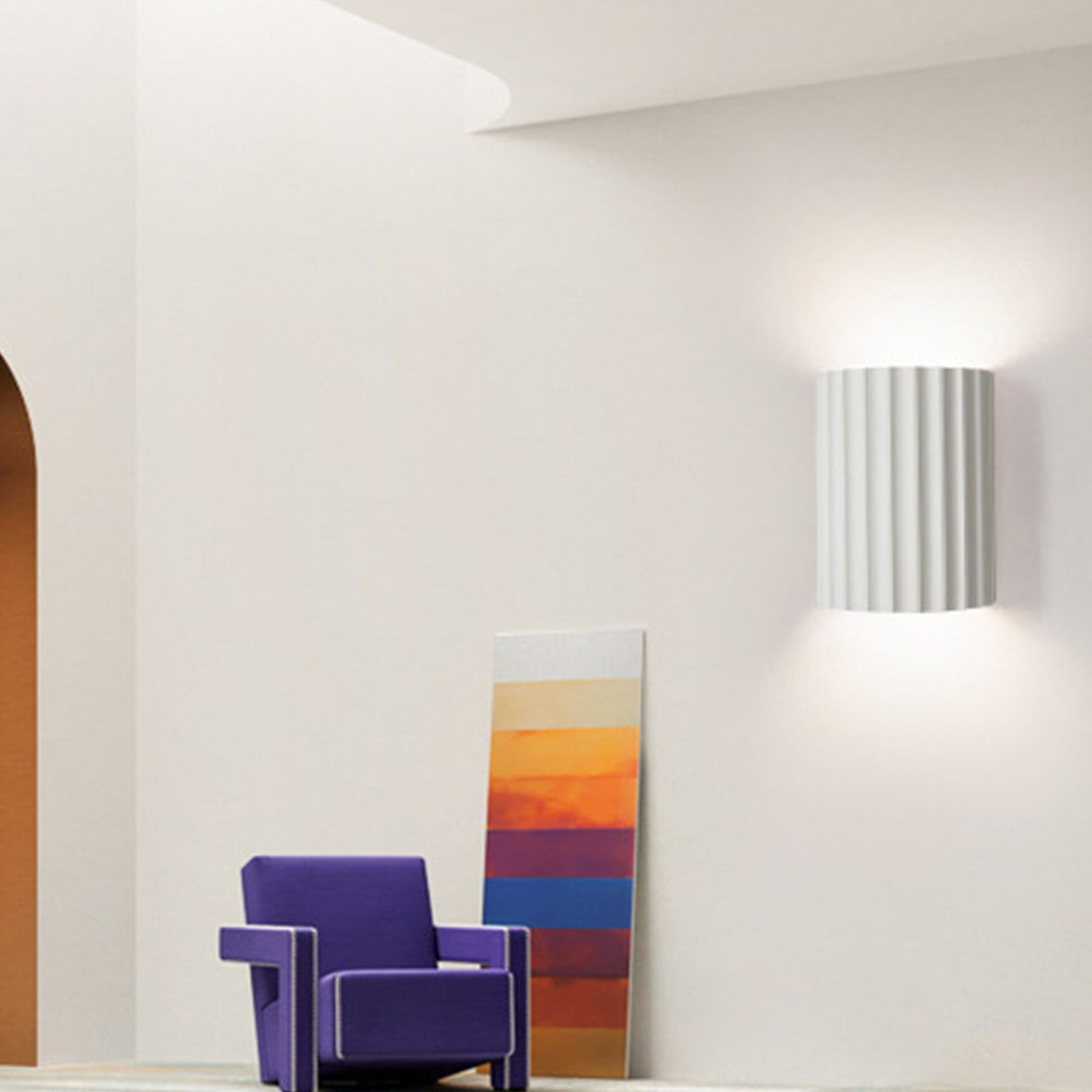 Modern Half-Moon Resin Wall Sconce