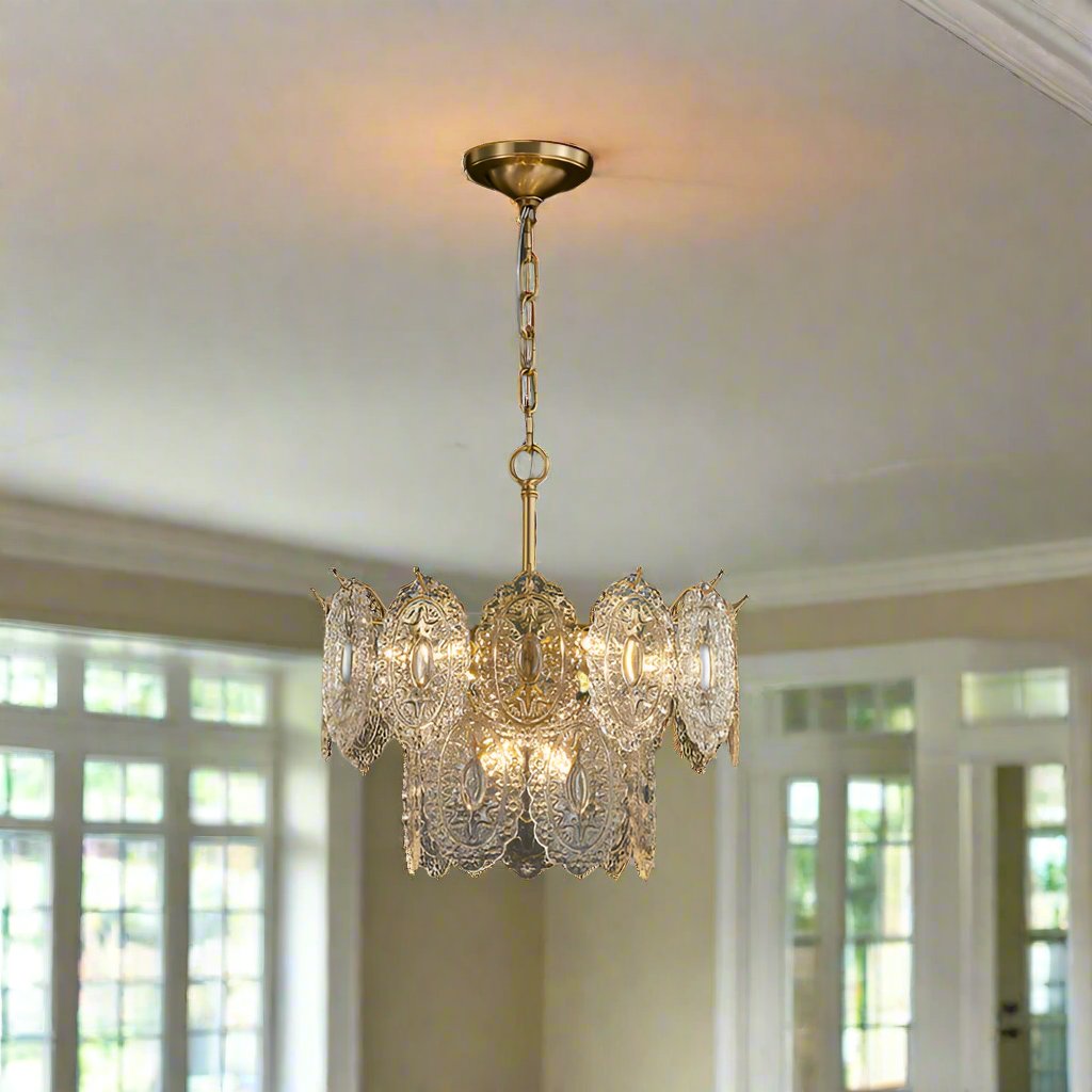Crystal Panel Chandelier (5/7 Heads)
