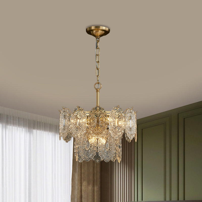 Crystal Panel Chandelier (5/7 Heads)