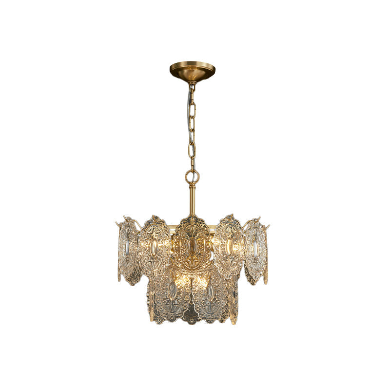 Crystal Panel Chandelier (5/7 Heads)