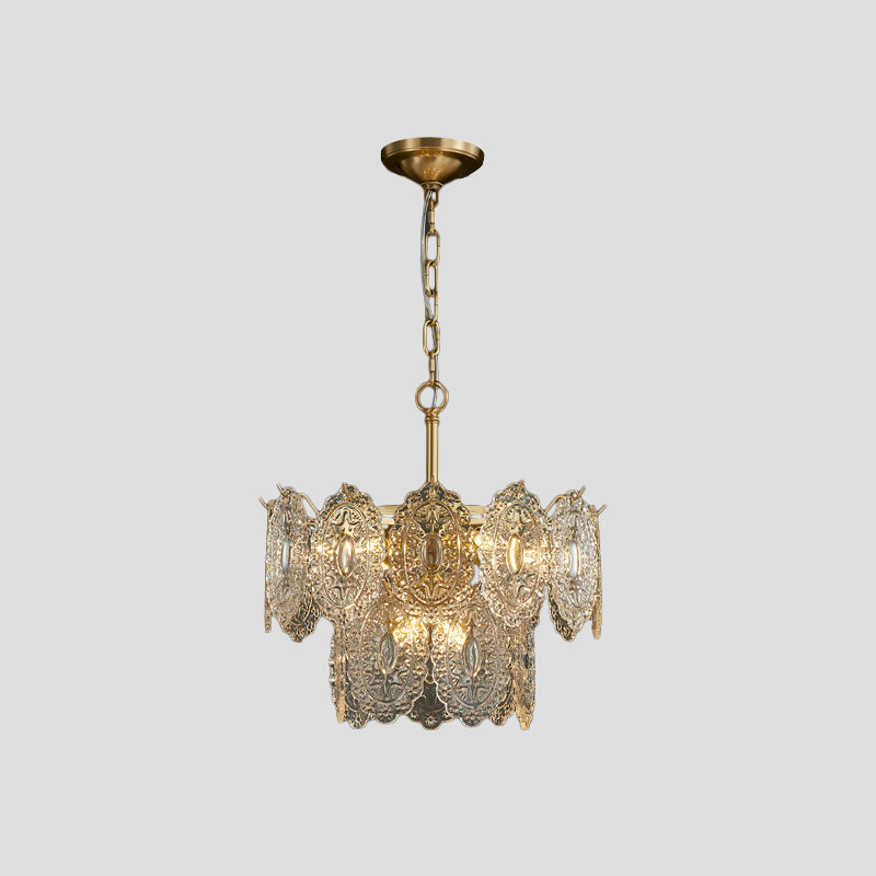Crystal Panel Chandelier (5/7 Heads)