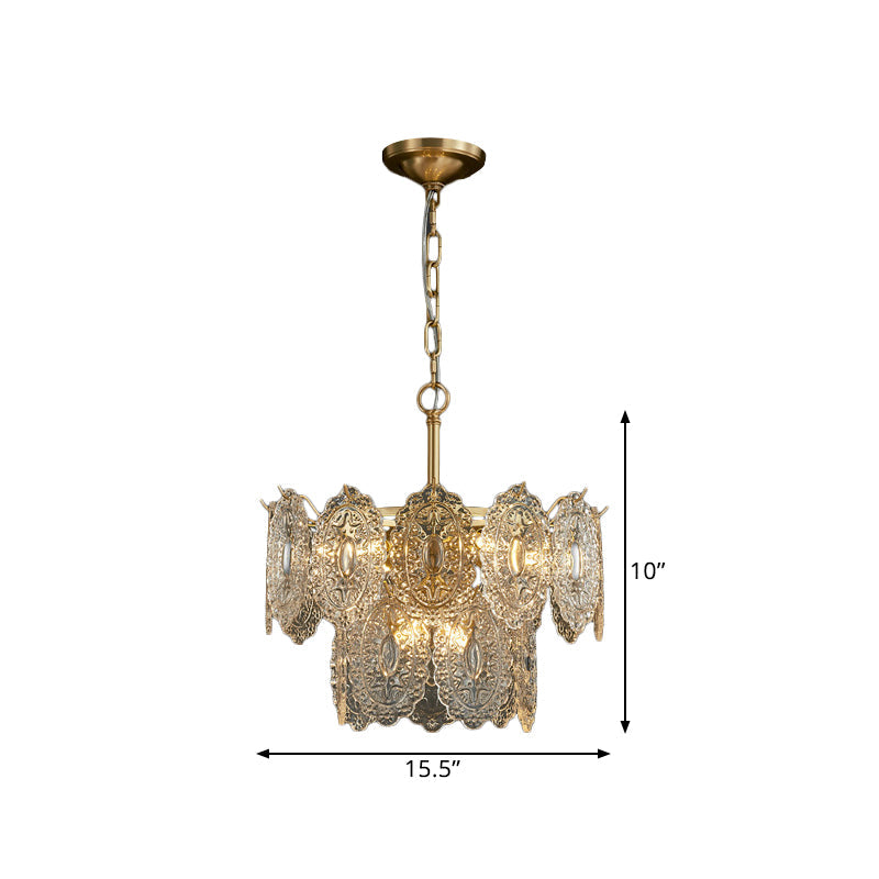 Crystal Panel Chandelier (5/7 Heads)