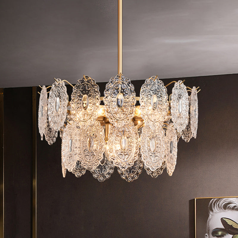 Crystal Panel Chandelier (5/7 Heads)