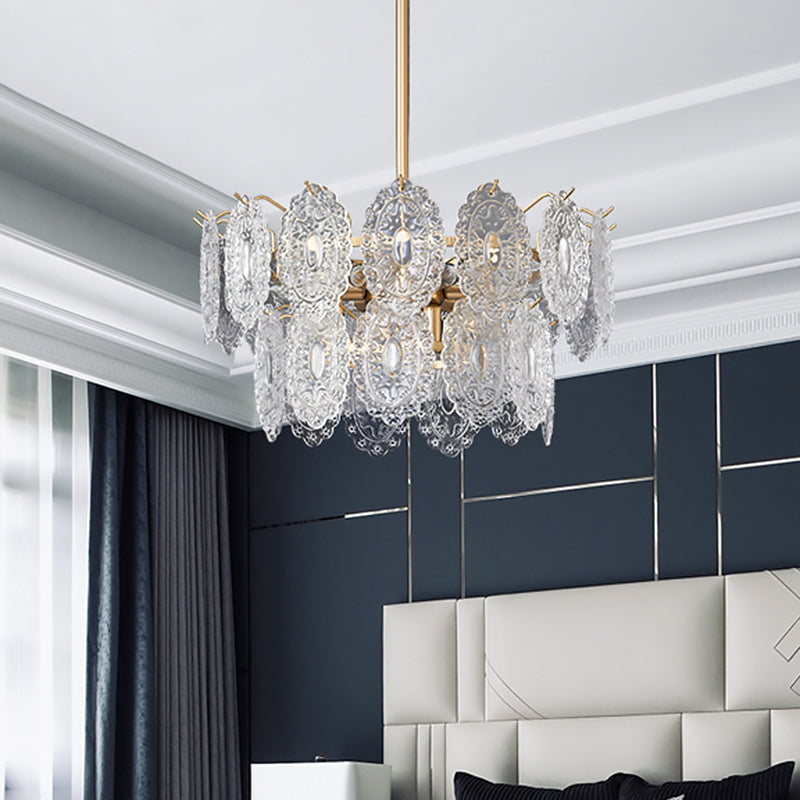 Crystal Panel Chandelier (5/7 Heads)