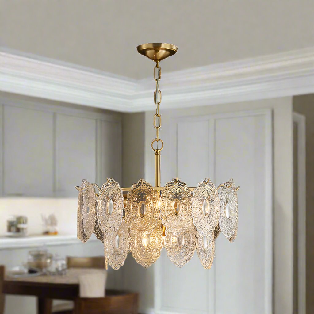 Crystal Panel Chandelier (5/7 Heads)