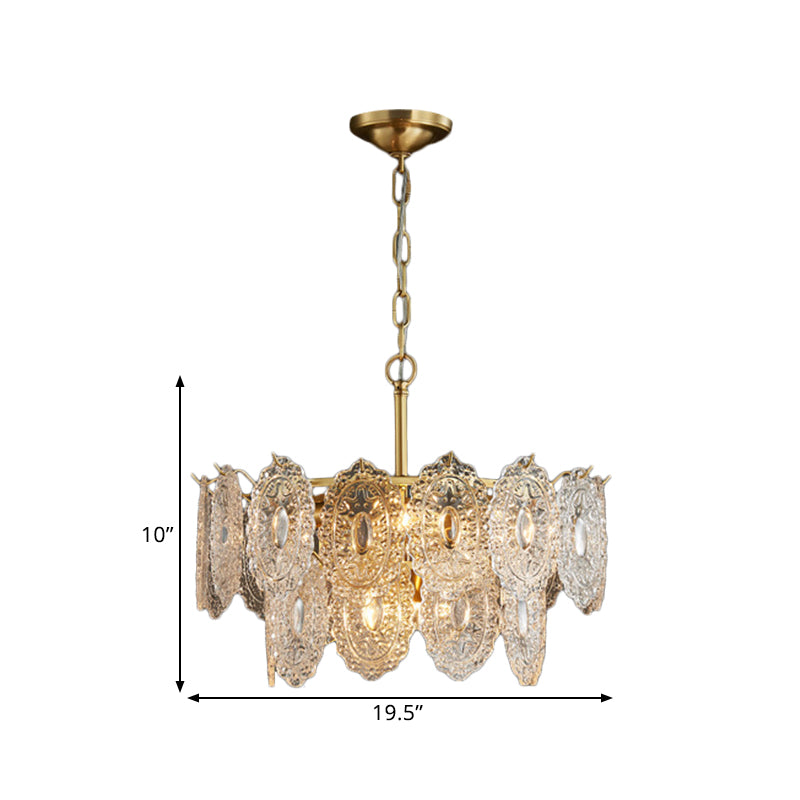 Crystal Panel Chandelier (5/7 Heads)