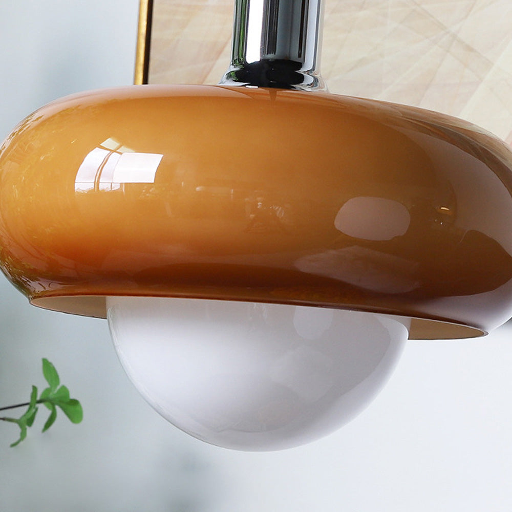 Bauhaus Coffee Glass Pendant Light