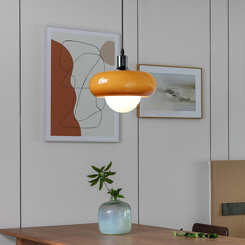 Bauhaus Coffee Glass Pendant Light
