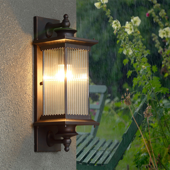 Retro Rectangular Outdoor Wall Light