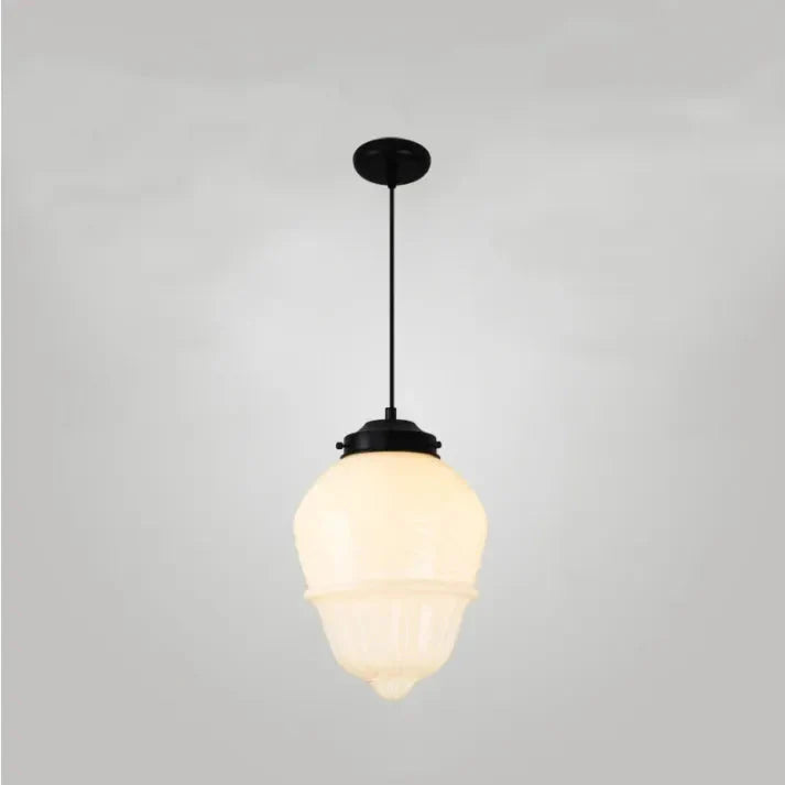 Vintage Milk Glass Jar Pendant