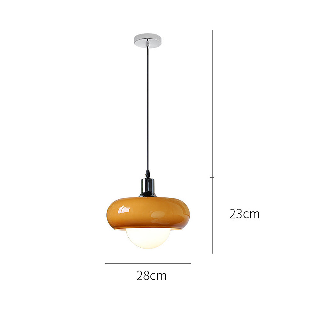 Bauhaus Coffee Glass Pendant Light
