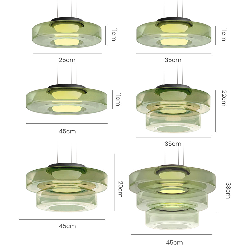 Bauhaus Style Glass Pendant Lights