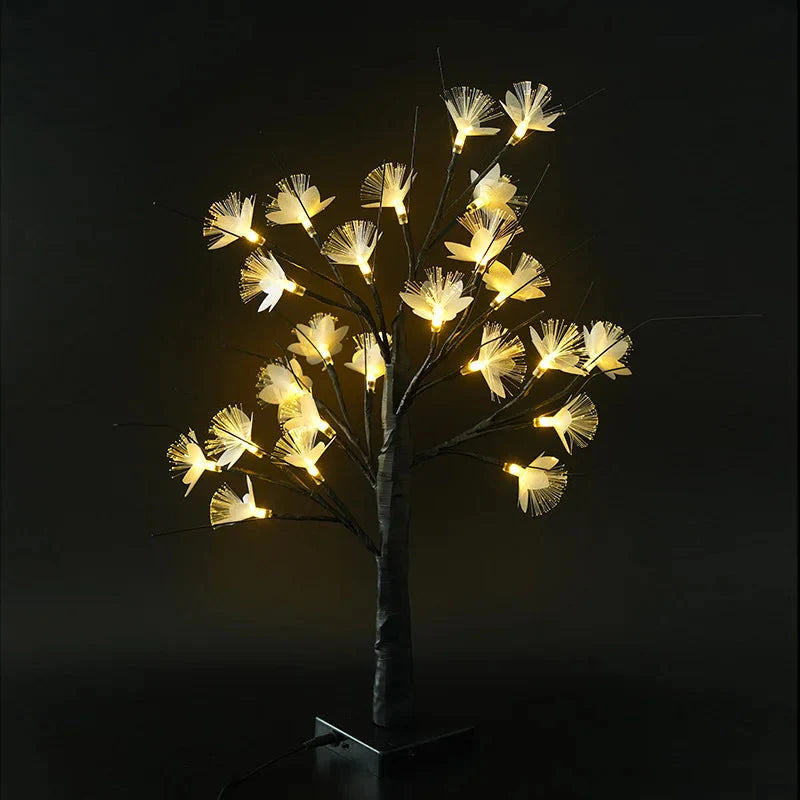 White Birch Fiber Optic Tree Light