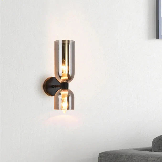 Double Head Glass LED Wall Sconce