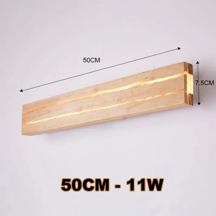 Modern Cracked Wood Wall Light