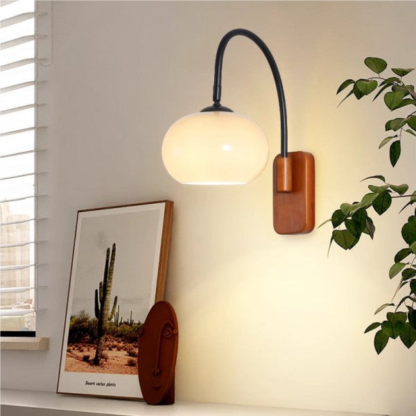 Bauhaus Khaki Rotating Glass Wall Light