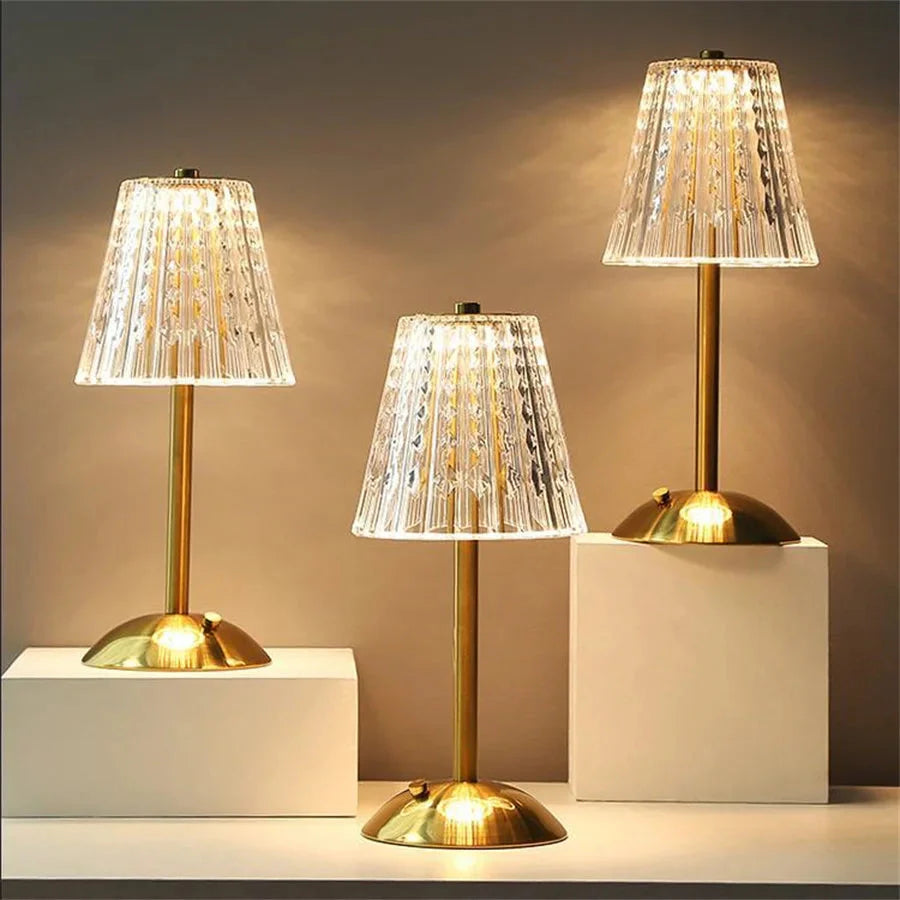 Gold Crystal Table Lamp