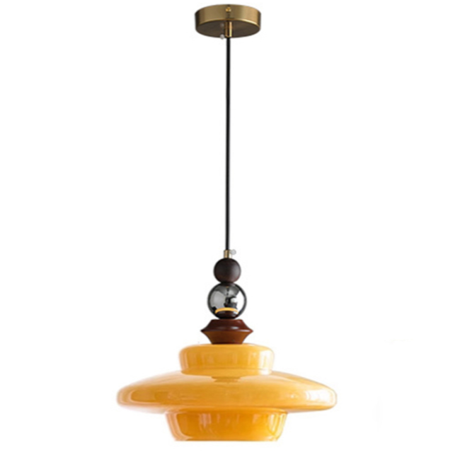Medieval Beige Glass Dining Pendant