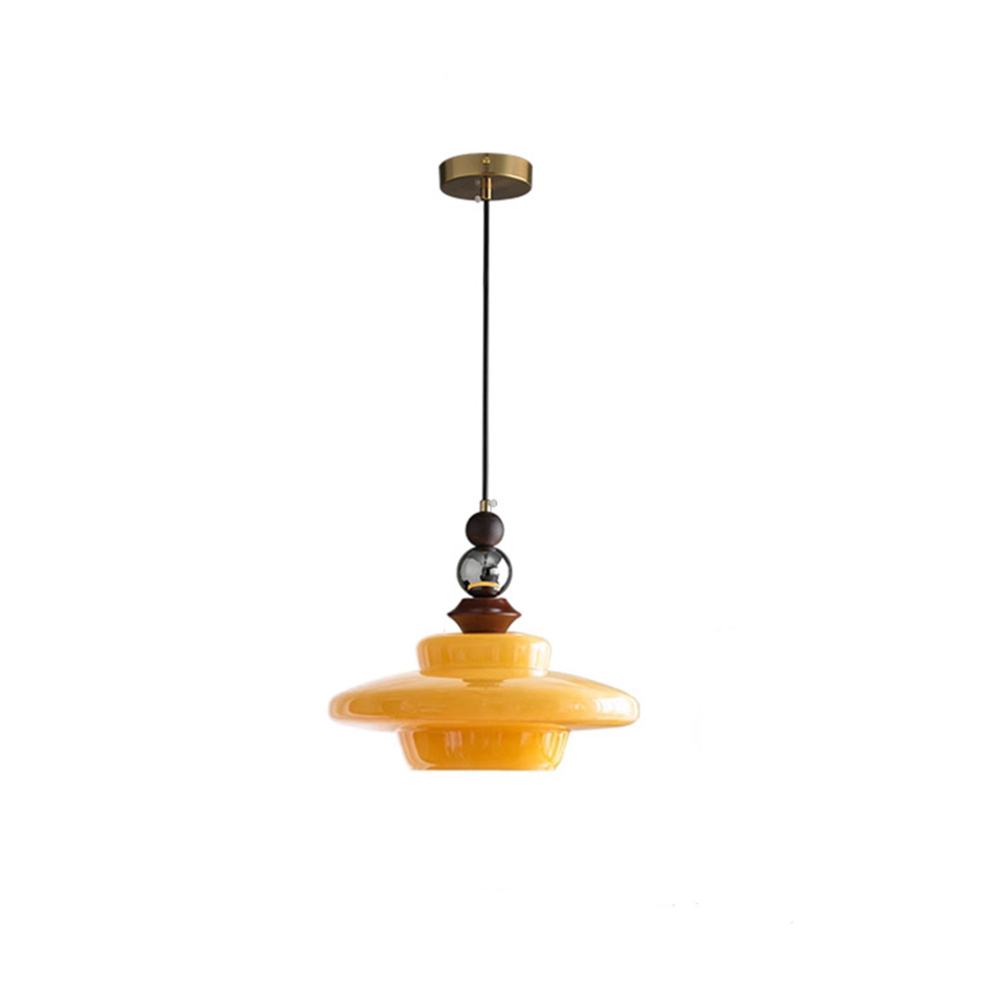Medieval Beige Glass Dining Pendant