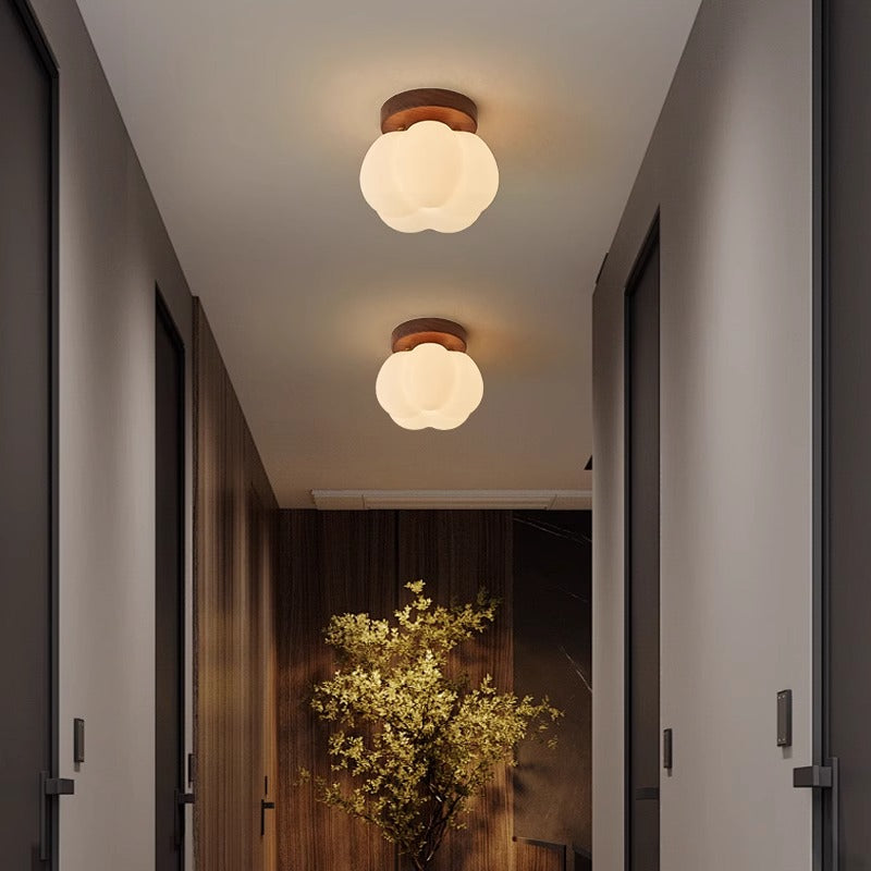Pumpkin Flush Ceiling Light