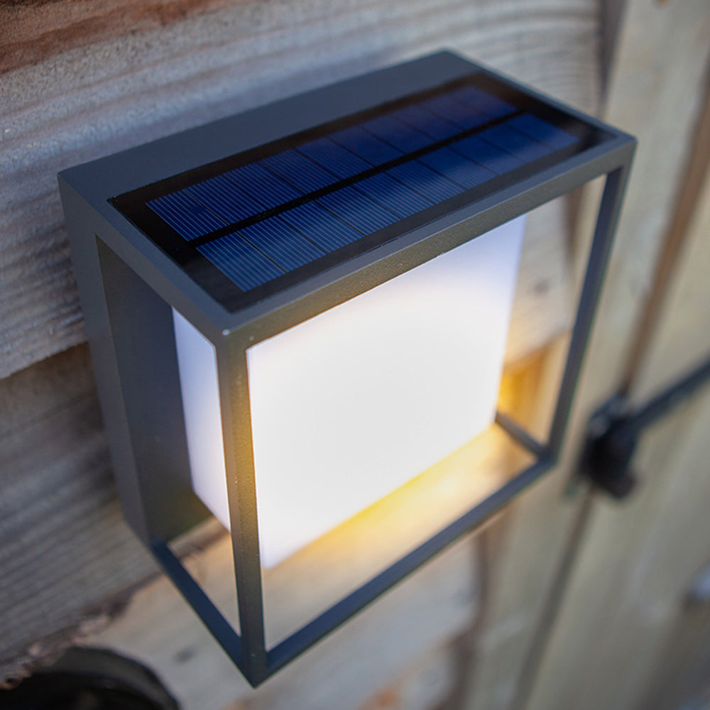 Rectangular Solar Sensor Outdoor Wall Light