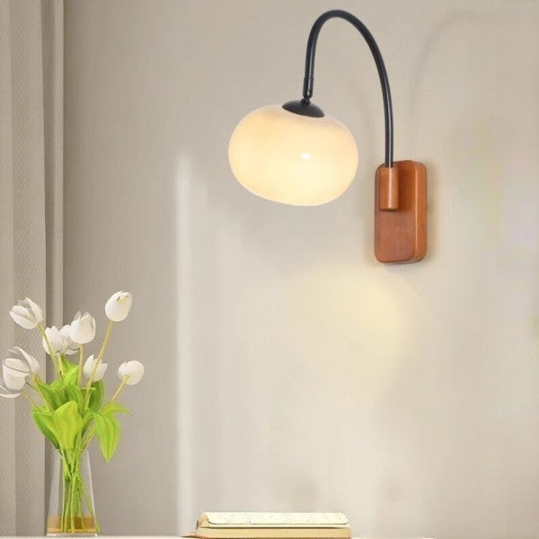 Bauhaus Khaki Rotating Glass Wall Light
