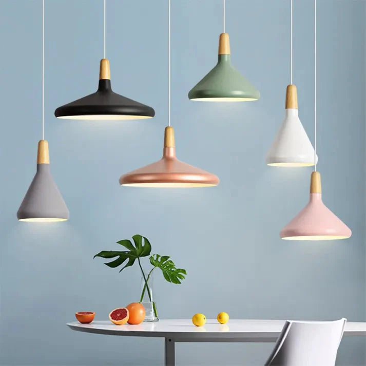 French Macaron Cone Pendant Light