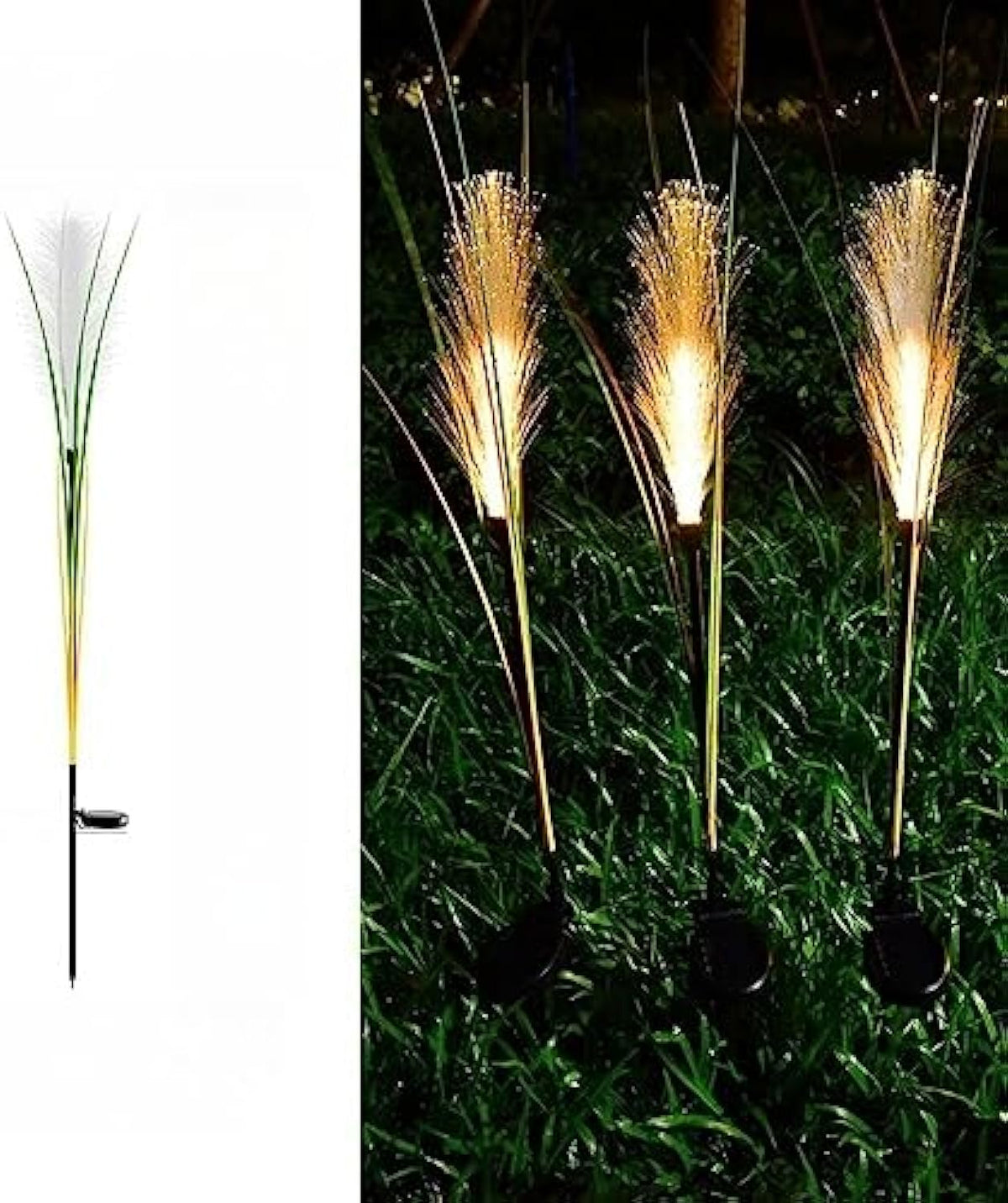 Fiber Reed Solar Outdoor Light (4-Pack)