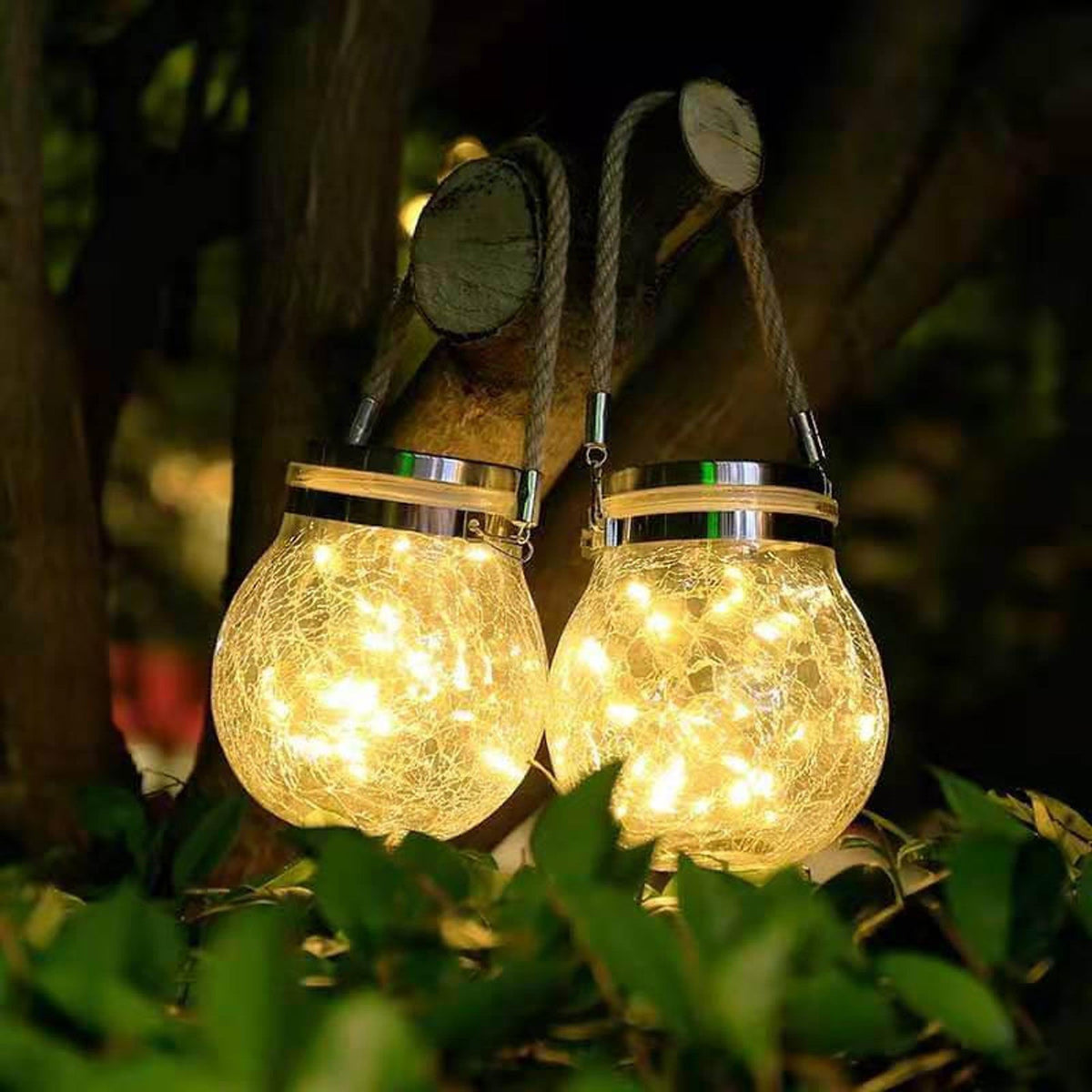 Solar Glass Lights (4-Pack)
